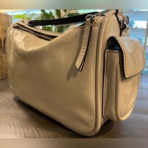 Marc Jacob’s Soft Box Bag, Creamy White Patent Leather, Silver Hardware